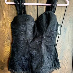 Spirit Halloween Black Lace Corset Tank